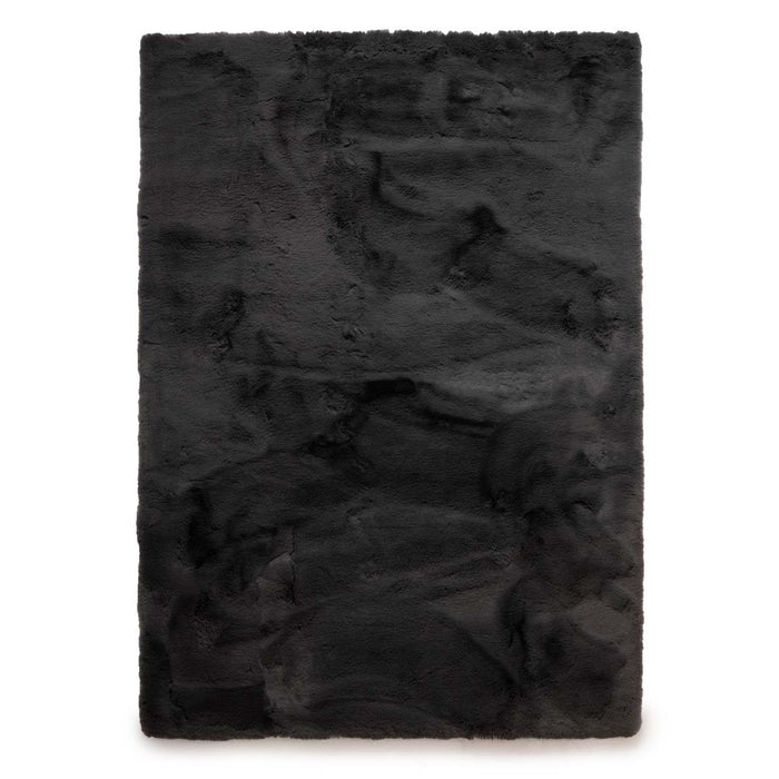 Tapeso Fluffy vloerkleed - Comfy Deluxe donkergrijs - 70x140 cm