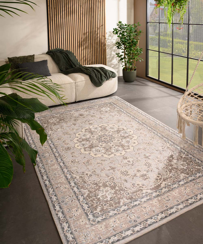 Heritaged Vintage buitenkleed - Valenca Nova beige|lichtgrijs - 80x150