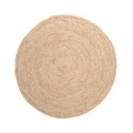 Boho&me Jute vloerkleed rond - Braided - wit|naturel - 120 cm