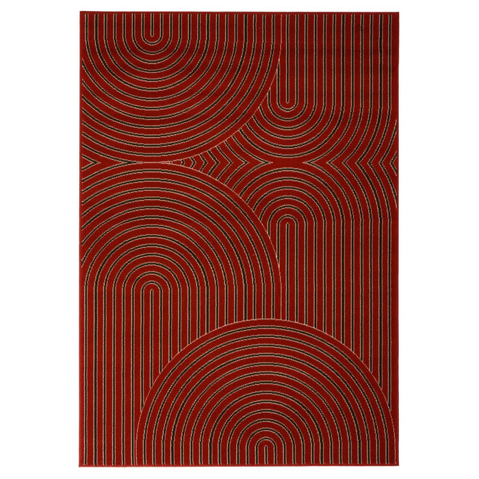 Tapeso Japandi vloerkleed - Ease Akira rood - 160x230 cm