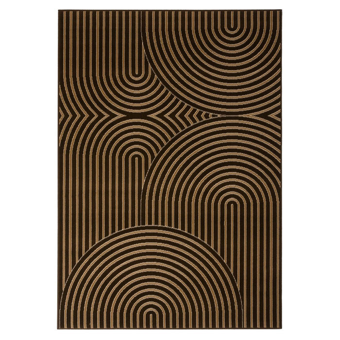 Tapeso Japandi vloerkleed - Ease Akira bruin - 160x230 cm