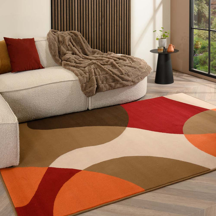 Tapeso Abstract vloerkleed - Ease Nova terra - 160x230 cm