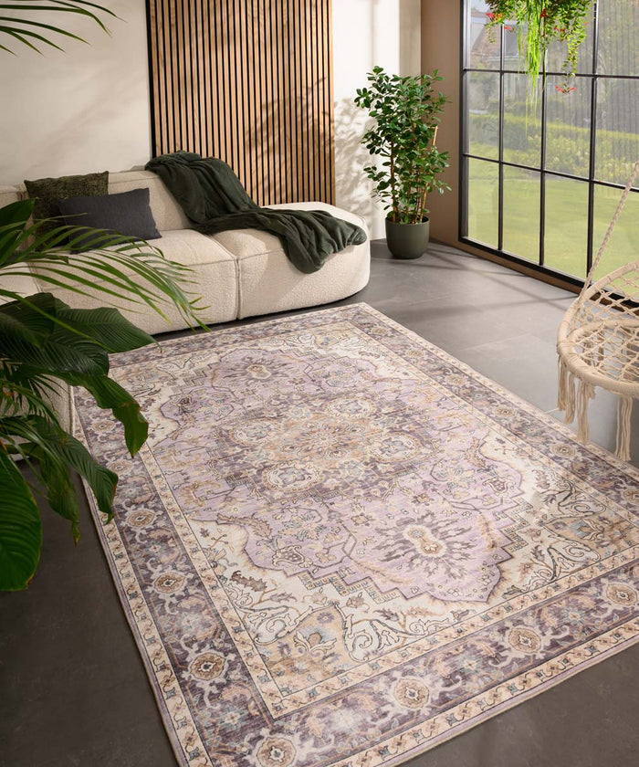 Heritaged Vintage buitenkleed - Valenca Fino paars|roze - 230x330 cm