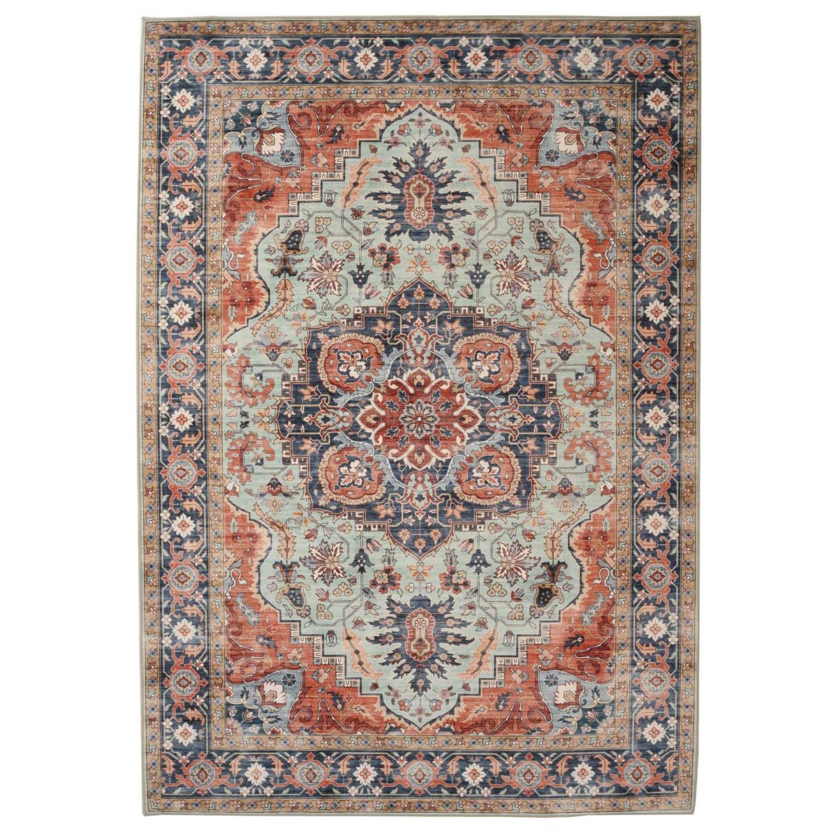 Heritaged Vintage buitenkleed - Valenca Fino groen|blauw - 200x290 cm