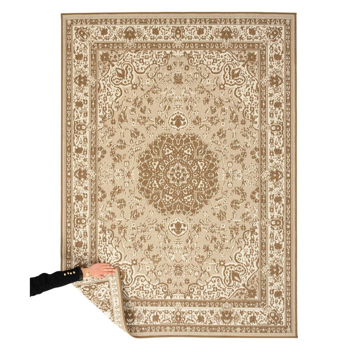 Tapeso Vintage buitenkleed - Flip Agnes lichtbruin - 160x220 cm