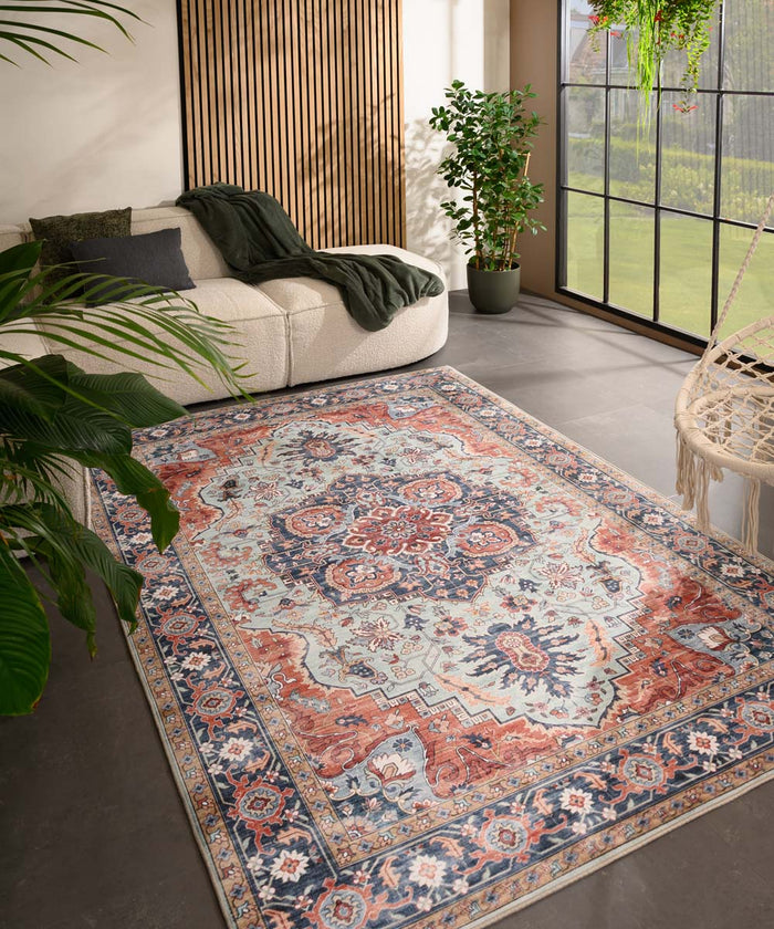 Heritaged Vintage buitenkleed - Valenca Fino groen|blauw - 200x290 cm