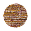 Boho&me Rond hoogpolig vloerkleed strepen Artisan - multi|okergeel -