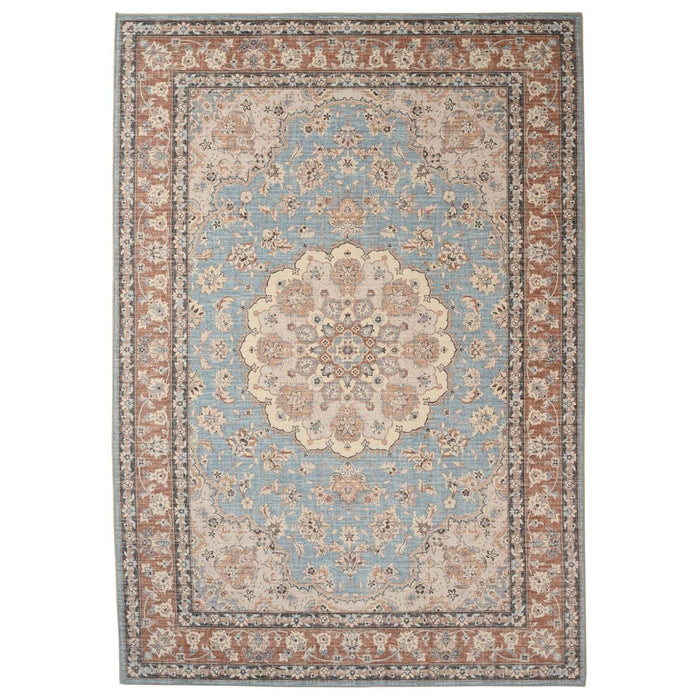 Heritaged Vintage buitenkleed - Valenca Nova lichtblauw|beige -