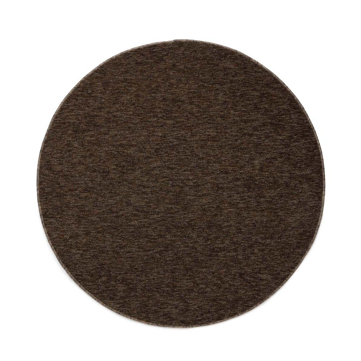 Tapeso Rond vloerkleed Lush - bruin - 100 cm