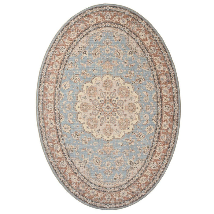 Heritaged Buitenkleed ovaal Vintage - Valenca Nova lichtblauw|beige -