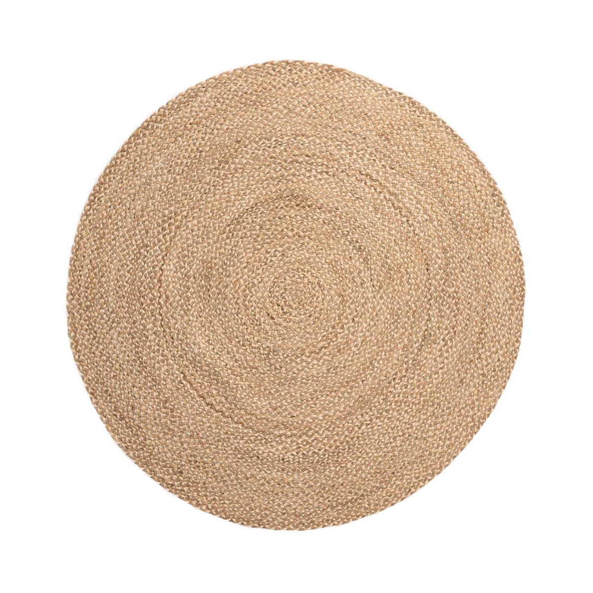 Boho&me Jute vloerkleed rond - Braided - naturel|multi - 200 cm
