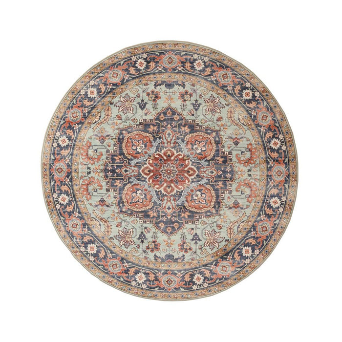 Heritaged Rond Vintage buitenkleed - Valenca Fino groen|blauw - 200 cm