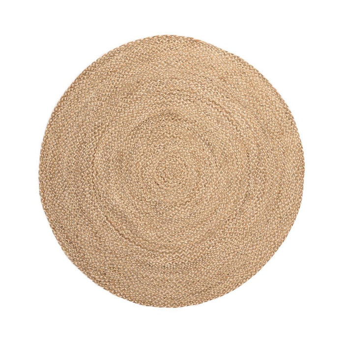 Boho&me Jute vloerkleed rond - Braided - naturel|multi - 160 cm
