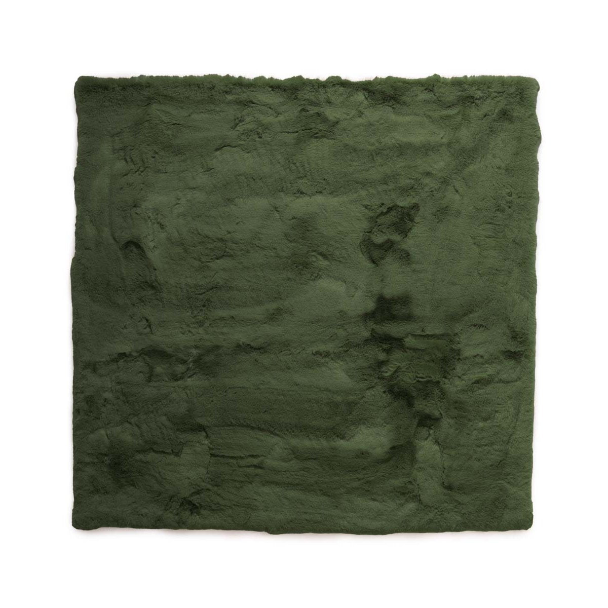 Tapeso Fluffy vloerkleed vierkant - Comfy Deluxe olijfgroen - 200x200