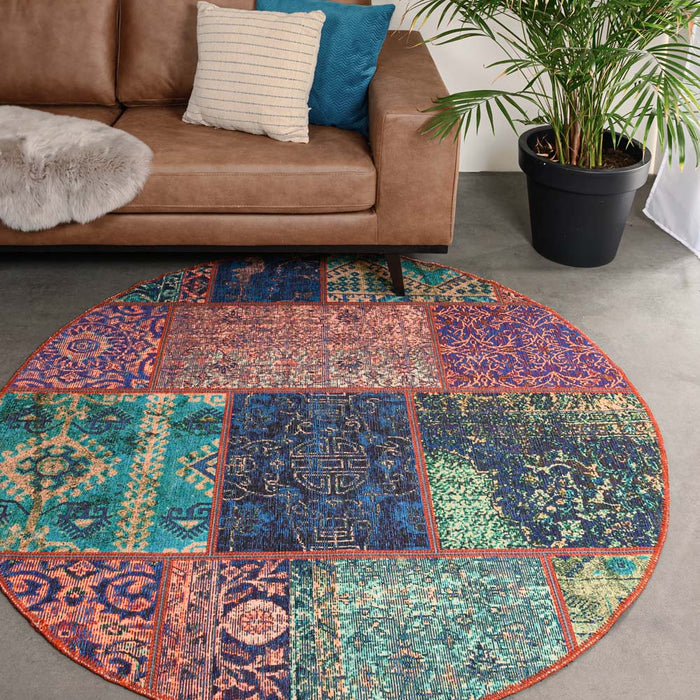 Heritaged Rond patchwork vloerkleed - Fade No.1 multi - 230 cm