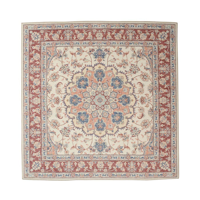 Heritaged Buitenkleed vierkant Vintage - Valenca Nova crème|rood -