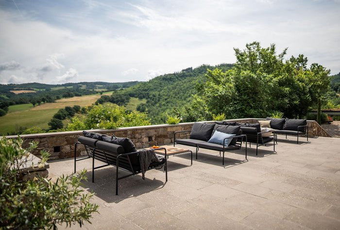 Houe Avon 2-zits loungebank frame wit stof Alpine heritage