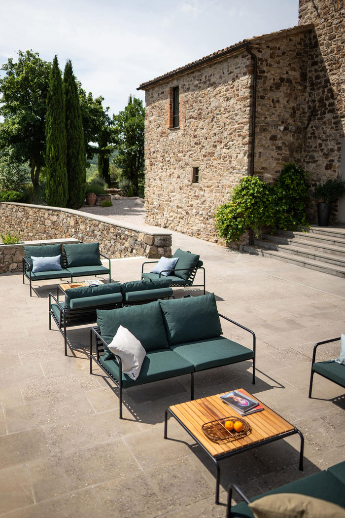 Houe Avon 2-zits loungebank frame wit stof Alpine heritage