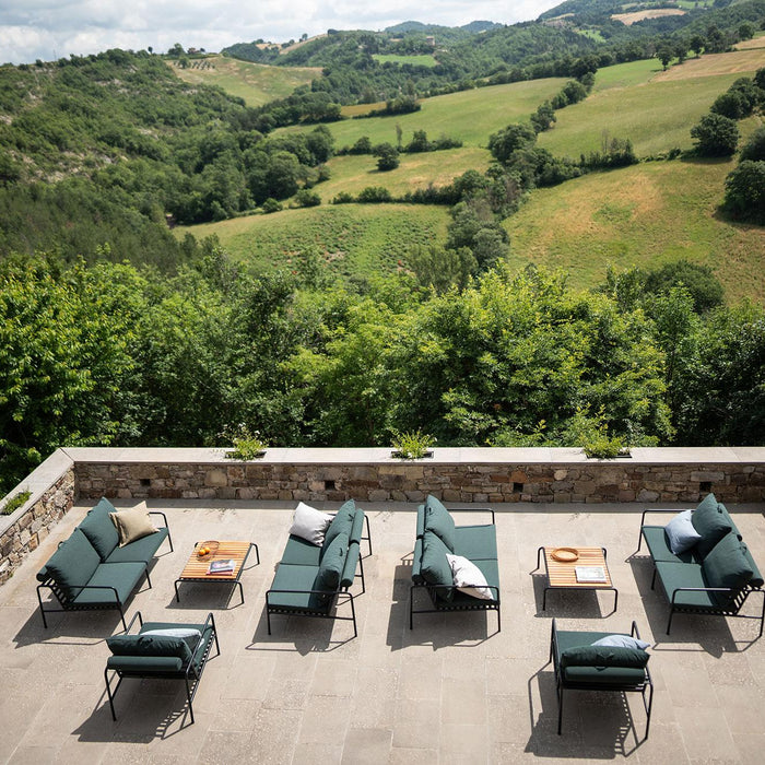 Houe Avon 2-zits loungebank frame wit stof Alpine heritage