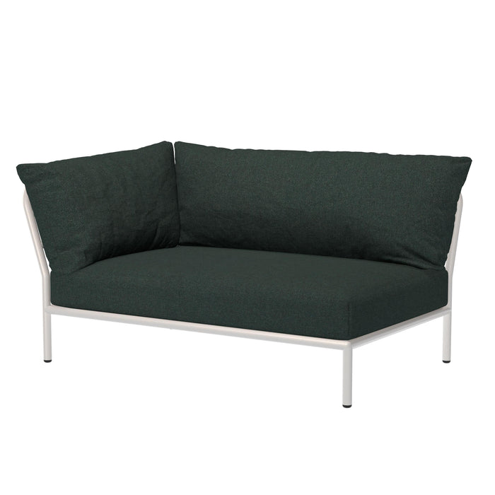 Houe Level2 linker hoek 2-zits loungebank frame wit stof Alpine