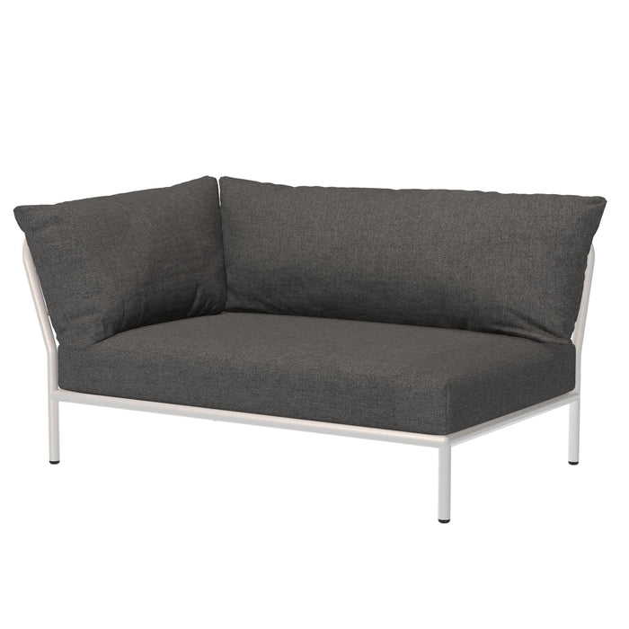 Houe Level2 linker hoek 2-zits loungebank frame wit stof Dark Gre