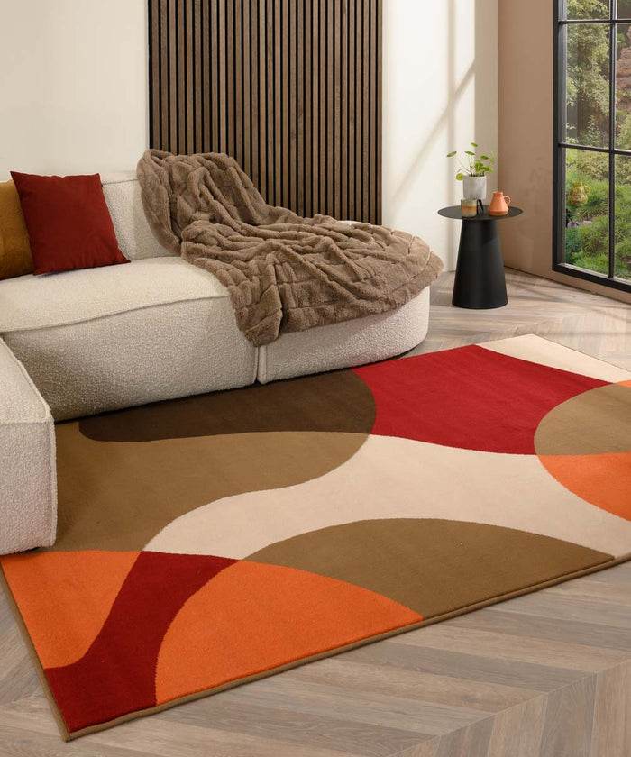 Tapeso Abstract vloerkleed - Ease Nova terra - 200x300 cm
