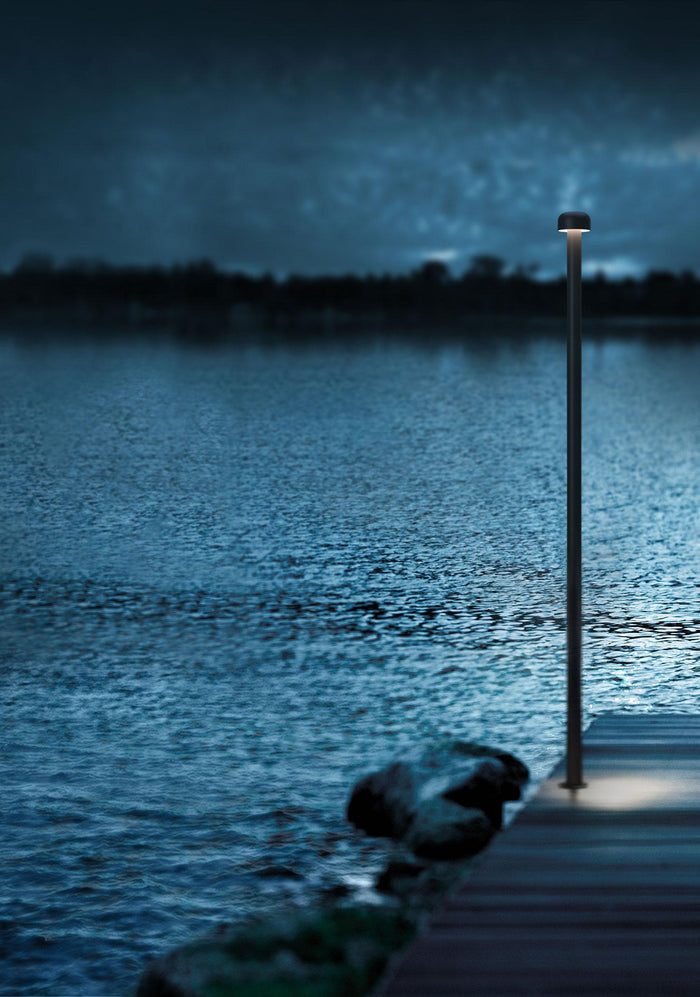 Flos Bellhop sokkellamp LED hoog antraciet