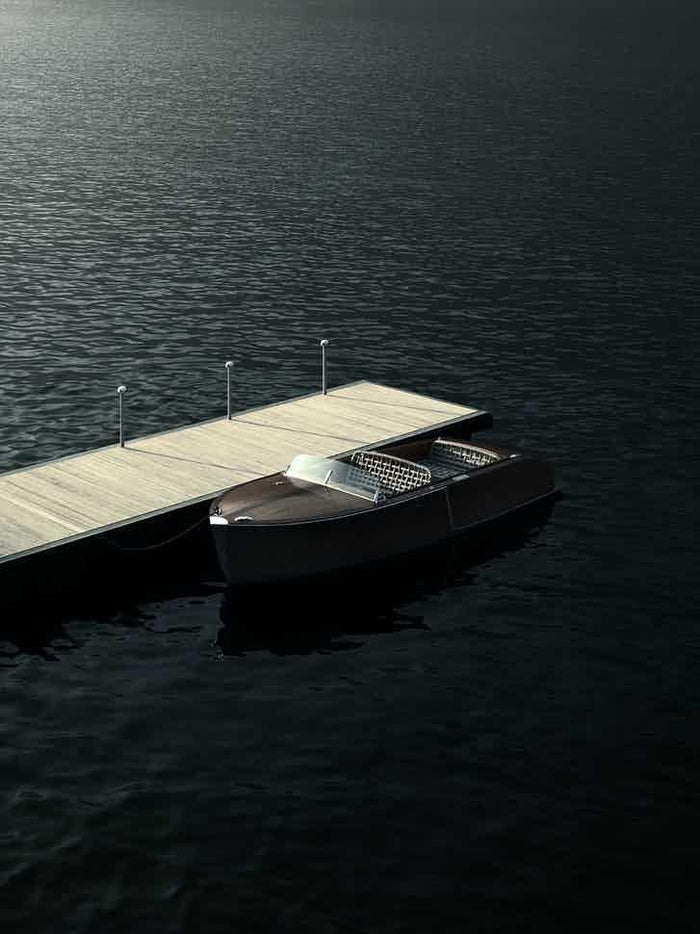 Flos Bellhop sokkellamp LED laag donkerbruin