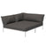 Houe Level2 Cozy Corner loungebank links frame wit stof Darkgrey basic