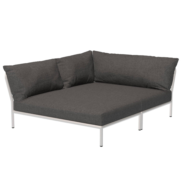 Houe Level2 Cozy Corner loungebank links frame wit stof Darkgrey basic