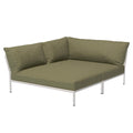 Houe Level2 Cozy Corner loungebank links frame wit stof Leaf