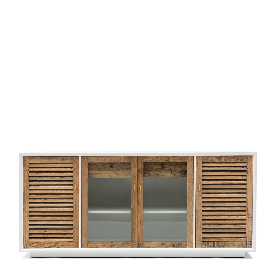 Rivièra Maison - Lake Sideboard in gerecycled eikenhout en glas, 194x44x85 cm