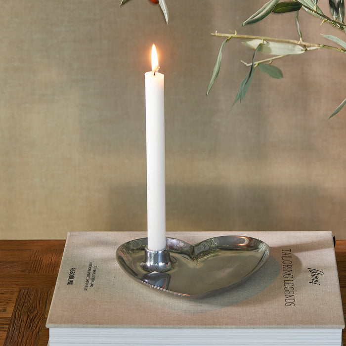 Riviera Maison Kaarsenbord hartje Zilver - Heart Kaarsenhouder