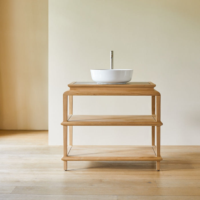 Tikamoon - Massief teakhouten wastafelmeubel Achille 95 cm