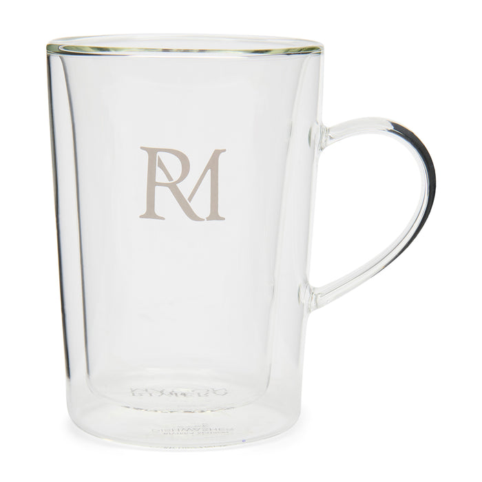 Riviera Maison Theeglas - Monogram Dubbelwandig glas met oor