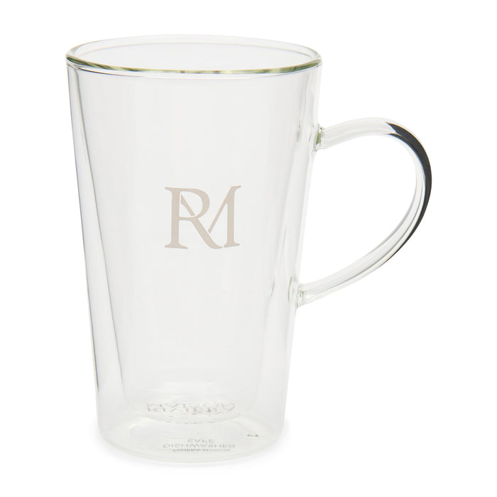 Riviera Maison Theeglas - Monogram Dubbelwandig glas met oor