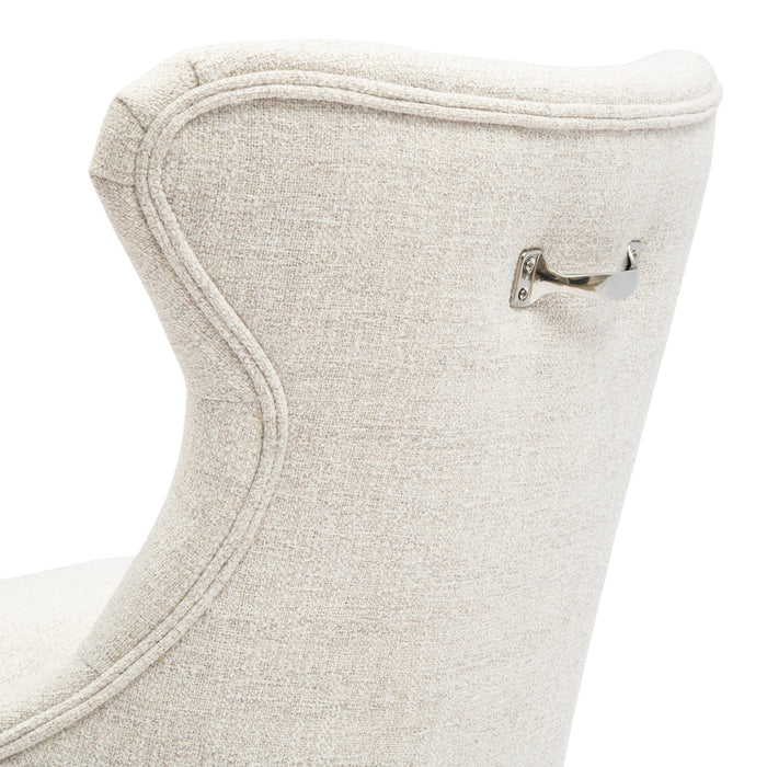 Rivièra Maison - Elegante eetstoel in A91 - Antiek Wit van Polyester en Rubberwood, 59x60x93 cm