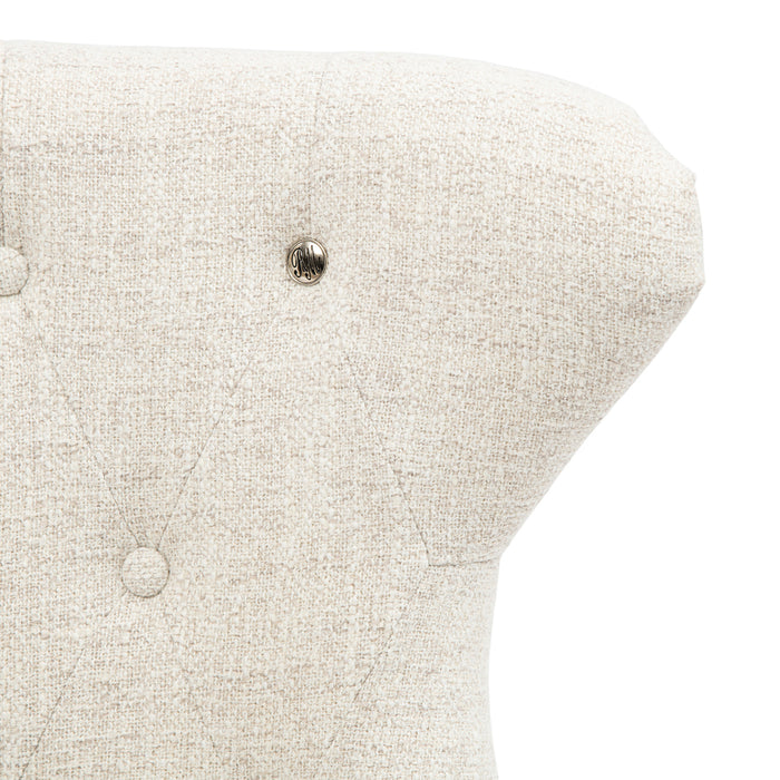 Rivièra Maison - Elegante eetstoel in A91 - Antiek Wit van Polyester en Rubberwood, 59x60x93 cm