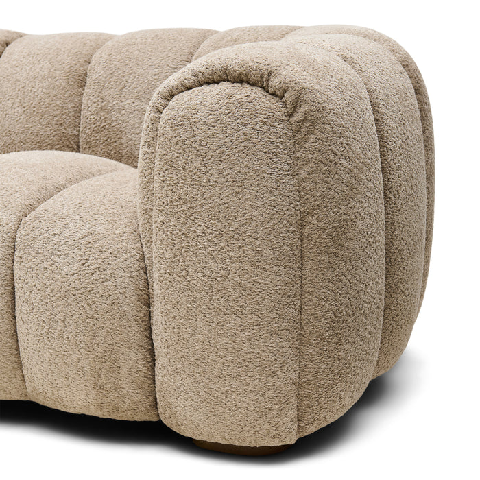 Rivièra Maison - 3.5-zitsbank in S97 - Soft Walnut, PE4 - Polyester & Pinewood, 240x108x80 cm