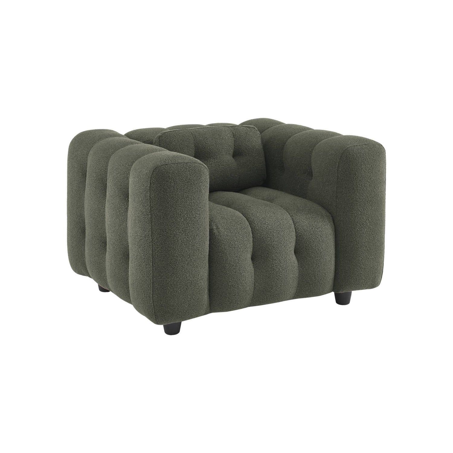 sweeek - Fauteuil in boucléstof met structuur, 1 zitplaats