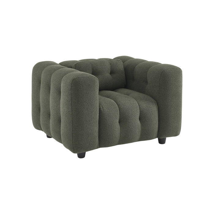 sweeek - Fauteuil in boucléstof met structuur, 1 zitplaats