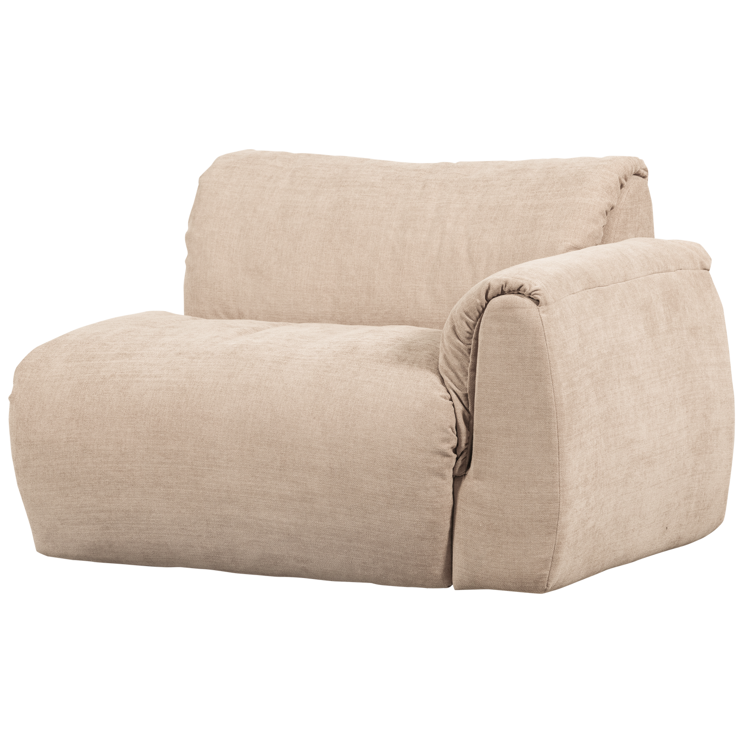 WOOOD Baggy 1-Zits Met Arm Rechts - Geweven Chenille - Zand-81x114x101