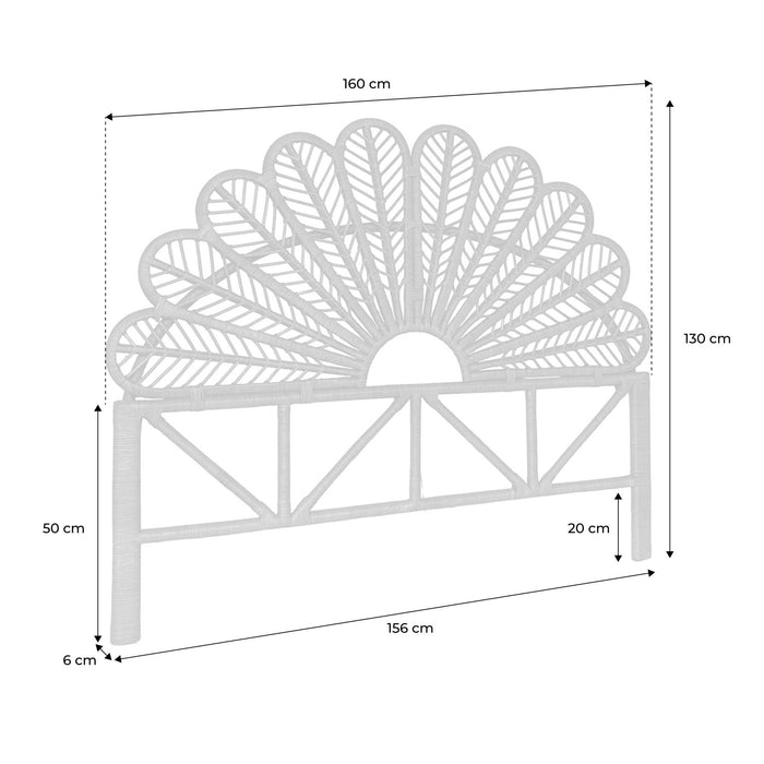 sweeek - Donker rotan hoofdbord