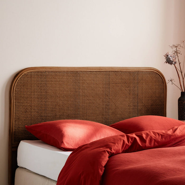 sweeek - Donker rotan en rieten hoofdeinde