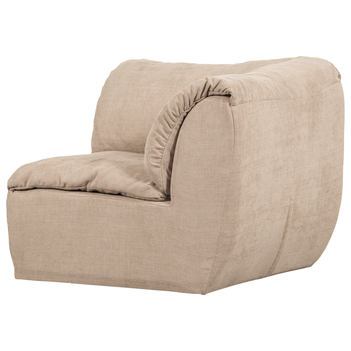 WOOOD Baggy Hoekelement - Geweven Chenille - Zand - 81x96x96