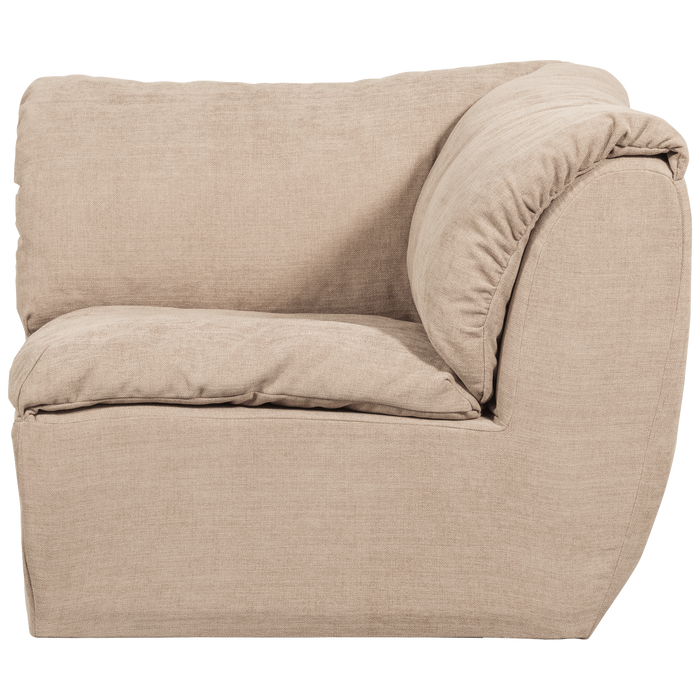 WOOOD Baggy Hoekelement - Geweven Chenille - Zand - 81x96x96