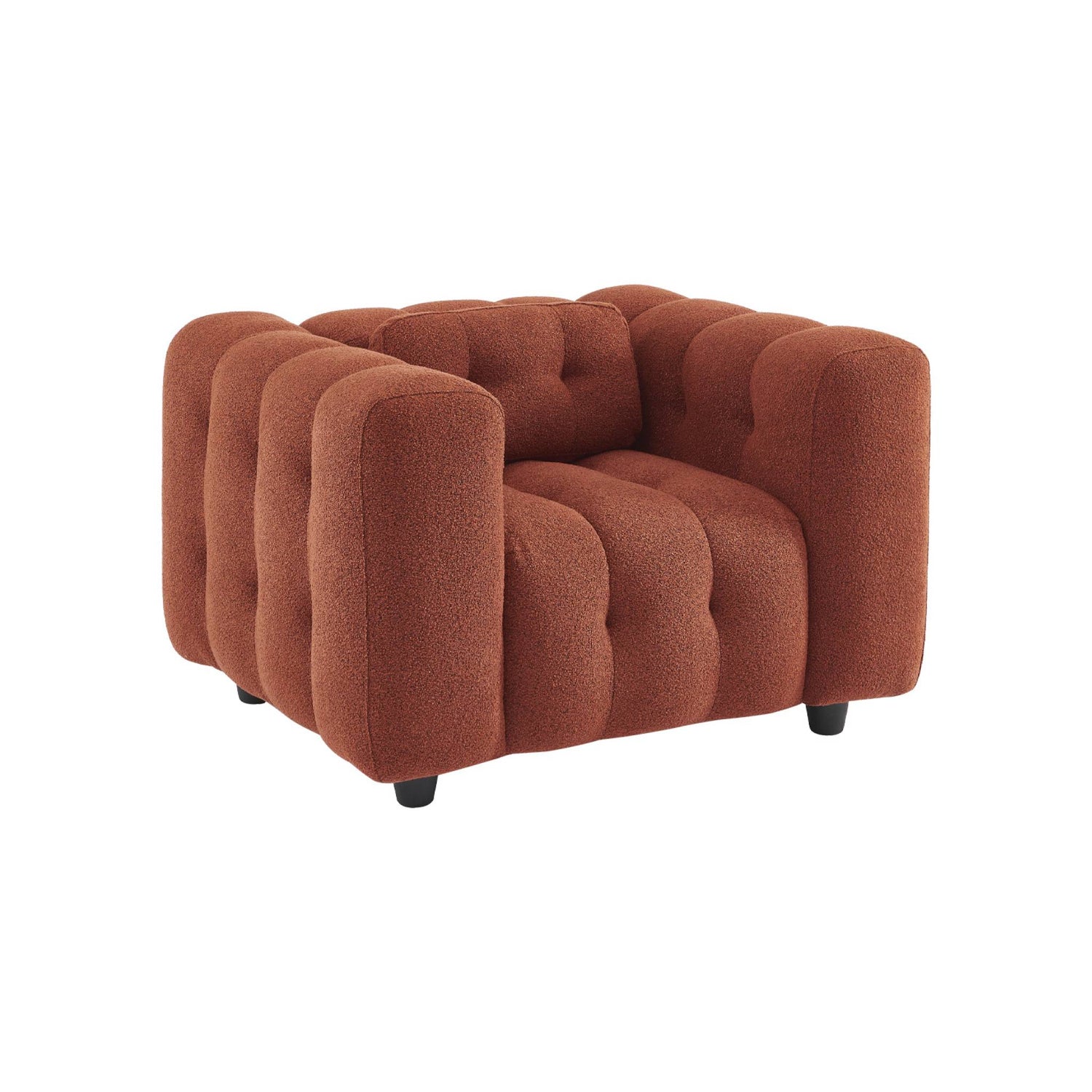sweeek - Fauteuil in boucléstof met structuur, 1 zitplaats