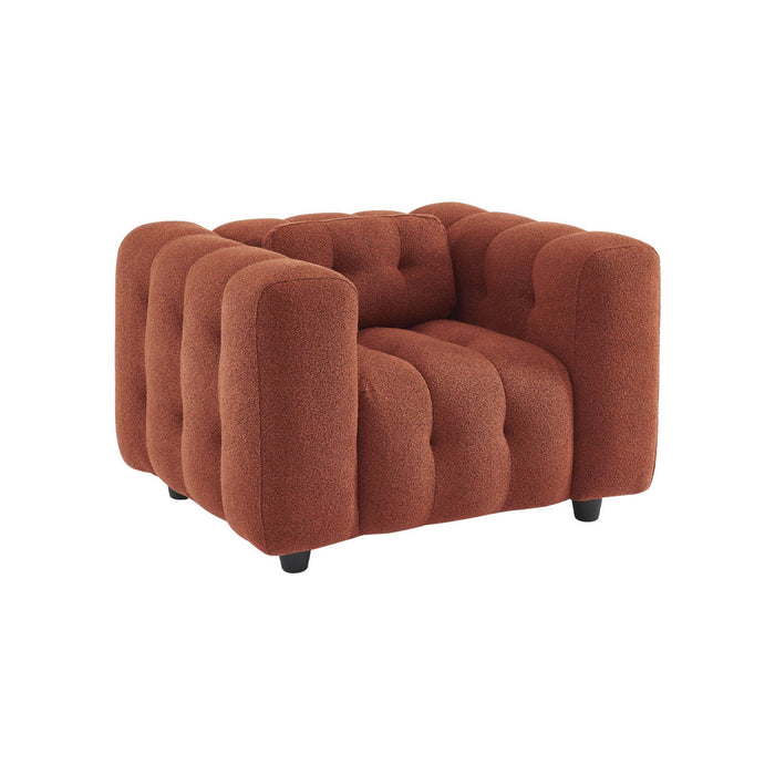 sweeek - Fauteuil in boucléstof met structuur, 1 zitplaats