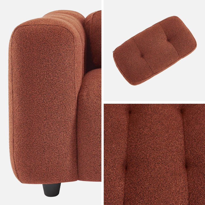 sweeek - Fauteuil in boucléstof met structuur, 1 zitplaats