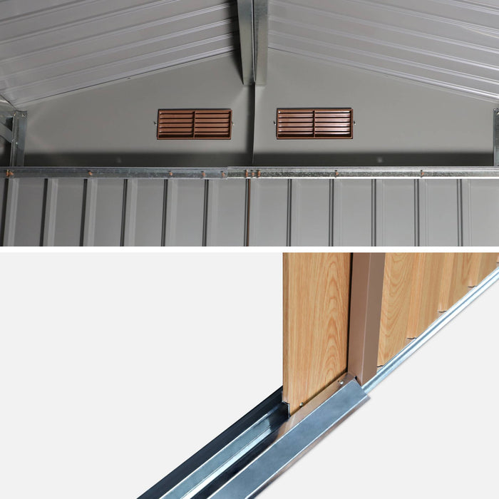 sweeek - Metaal tuinberging 5,29m² met verankeringsset